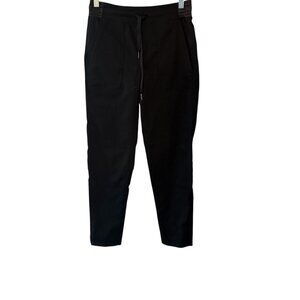 Lululemon Womens Black Jogger Pants Size 4 Drawstring Waist 100% Polyester Elast